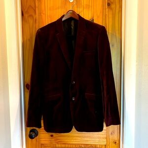 Ben Sherman Burgundy Velvet Blazer